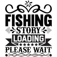 fishing story loading please wait vector