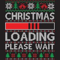 Christmas loading please wait vector