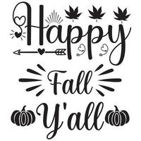 happy fall y'all vector