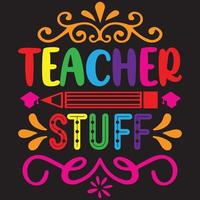 teacher stuff design vector