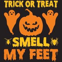 trick or treat smell my feet vector