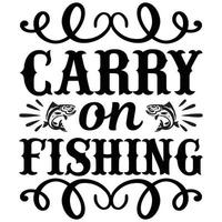 carry on fishing vector