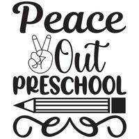 peace out preschool vector