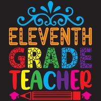eleventh grade teacher vector