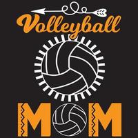 volleyball mom design vector