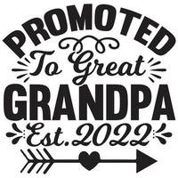 promoted to great grandpa est. 2022 vector