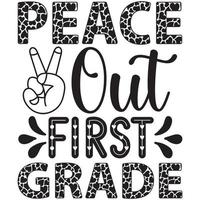 peace out first grade vector