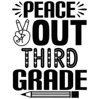 peace out third grade vector