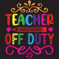 teacher off duty vector