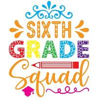 sixth grade squad vector