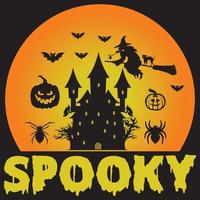 spooky t shirt design vector