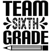 team sixth grade vector