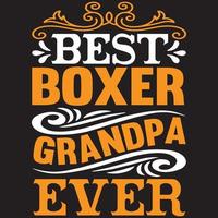 best boxer grandpa ever vector