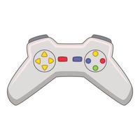 Video game controller icon, cartoon style vector