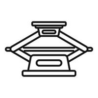 Jack screw icon outline vector. Car stand vector