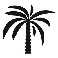 vector simple del icono de la palma del paisaje. árbol de coco