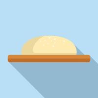 Shop dough icon flat vector. Pizza bread vector