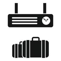 Train bag icon simple vector. Railway platform vector