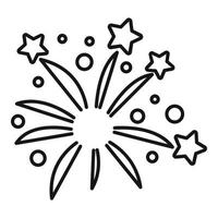 Star firework icon outline vector. Carnival event vector