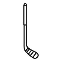 vector de contorno de icono de palo de hockey. deporte activo