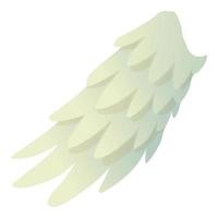 Seraphic wing icon, cartoon style vector