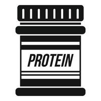 Protein mass icon simple vector. Sport nutrition vector