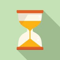 Test hourglass icon flat vector. Paper check vector