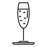 Champagne glass icon outline vector. Event time vector