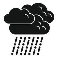 vector simple de icono de nube lluviosa. lluvia nublada