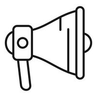 Megaphone icon outline vector. Report audit vector