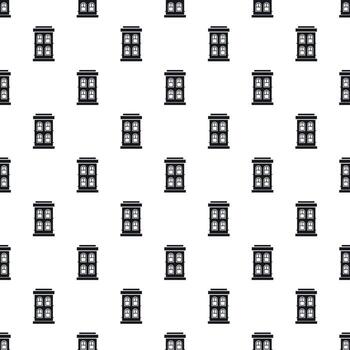 House with large windows pattern, simple style vector