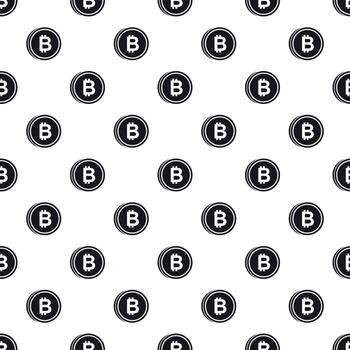 Bitcoin pattern, simple style vector