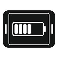 Tablet low battery icon simple vector. Mobile broken vector