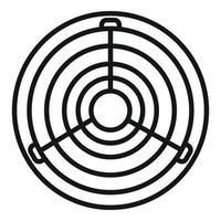 Drainage manhole icon outline vector. Sewer lid vector