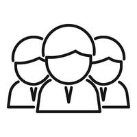 Customer database icon outline vector. Crm data vector