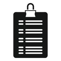 icono de informe de papel vector simple. documento comercial