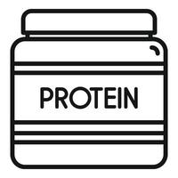 Protein container icon outline vector. Sport whey vector