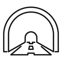 Traffic tunnel icon outline vector. Road entrance vector