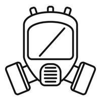 Military gas mask icon outline vector. Toxic army vector