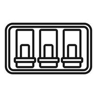 Switchboard icon outline vector. Circuit box vector