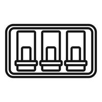 Switchboard icon outline vector. Circuit box vector