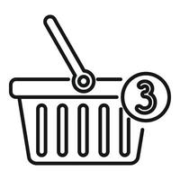 Online shop basket icon outline vector. Buy store vector