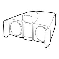 Binoculars icon, outline style vector