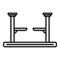 Check car lift icon outline vector. Auto garage vector