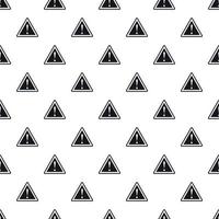 Road sign warning pattern, simple style vector