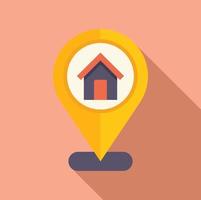 House location icon flat vector. Secret service vector