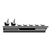 Military aircraft carrier icon simple vector. Navy ship vector