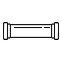 Pvc pipe icon outline vector. Metal tube vector