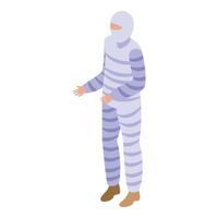 Mummy costume icon isometric vector. Cute kid vector