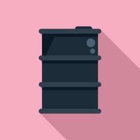 Oil barrel icon flat vector. Nature power vector